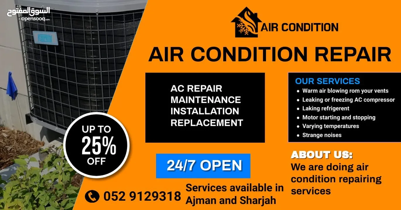 Air condition repairing services