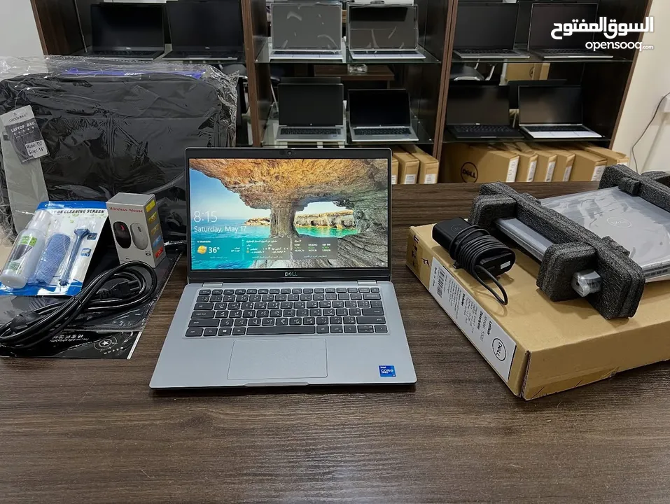 لابتوب ديل لاتيتيود جيل 11 معالج core i7 شاشة لمس لون سلفر مميز بصمة للوجه  Ram 16 - SSD 512