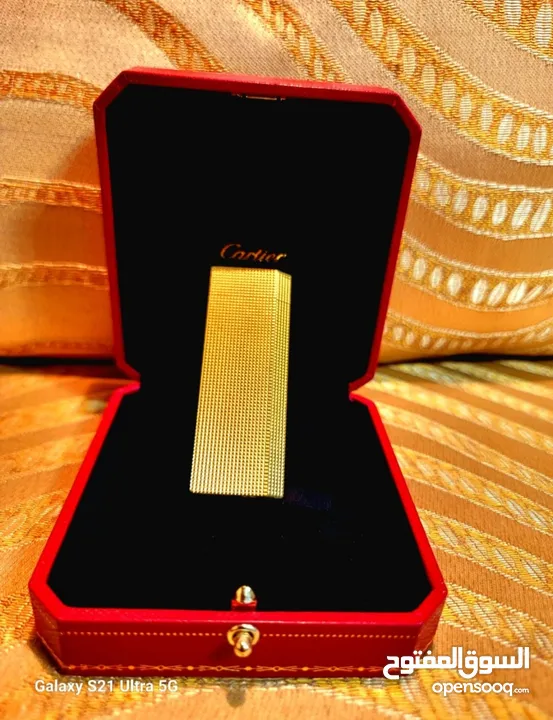 قداحة كارتير Cartier  الفاخره مطليه ذهب بحالة الوكاله فرنسيه  أصليه