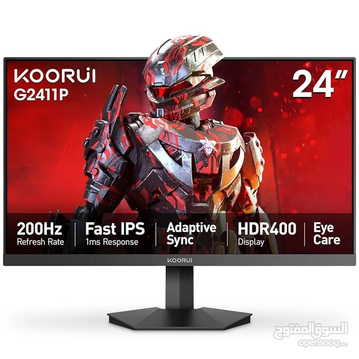 شاشة koorui حجم 24 و 170hz الأقوى للألعاب بسعر حرق وكفالة سنة