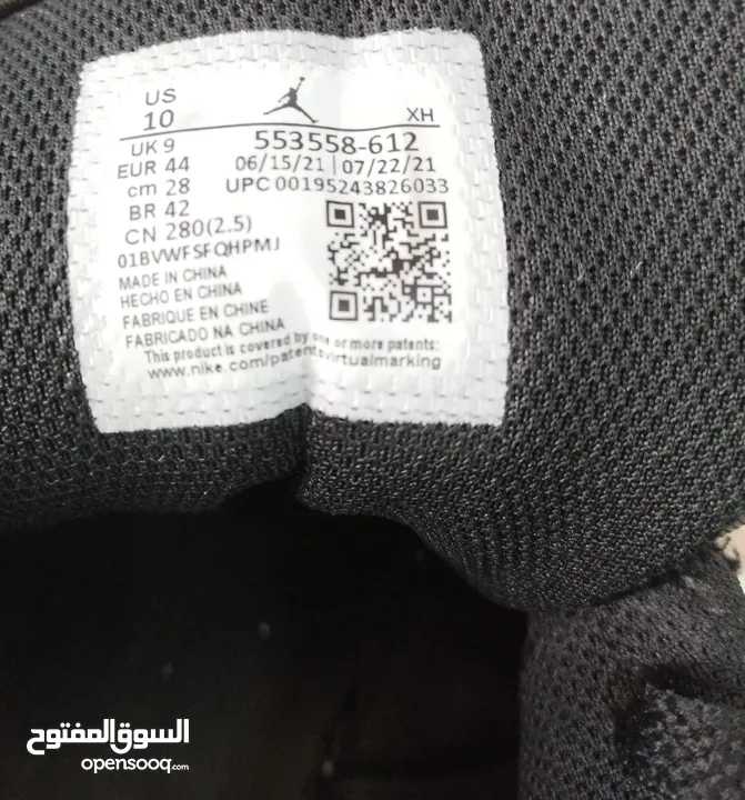 Jordan Men's Air Jordan 1 Low Bred Size  بوت نايك جوردن 1 10