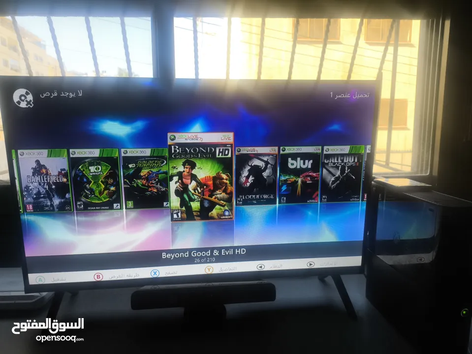 xbox360 مجدد مهكر مع ايد و250 لعبة من افضل الالعاب وكونيكت السعر 550 شيكل غير قابل للتنزيل