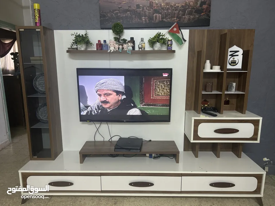 طقم جلوس 12 مقعد الجميع صناديق تخزين مع ديكور شاشة حائط