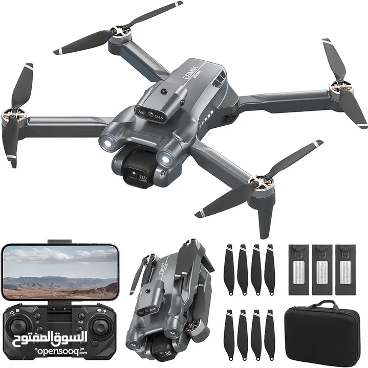 Drone C9MIX 8K HD Aerial Dual Camera المحرك: محرك بدون فرش سرعة الطيران: 15-40 كم/ساعة (تعديل المستو