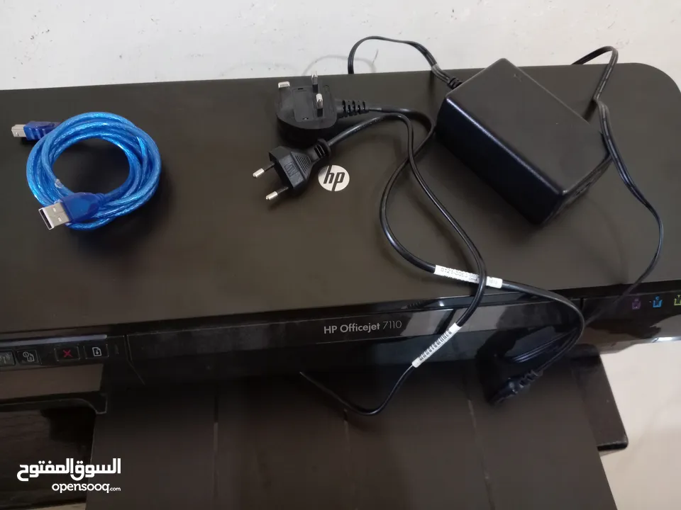 *للبيع* (استعمال بسيط)  طابعة HP Officejet 7110 Wide Format بتطبع كل أحجام الورق A5, A4, A3, +A3 فيه