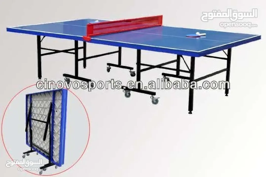 طاولة بينغ بونغ تنس للأماكن الخارجيه ضد الضروف الجويه مادة صنع مقاومه للشمس والماء من مادة العظم