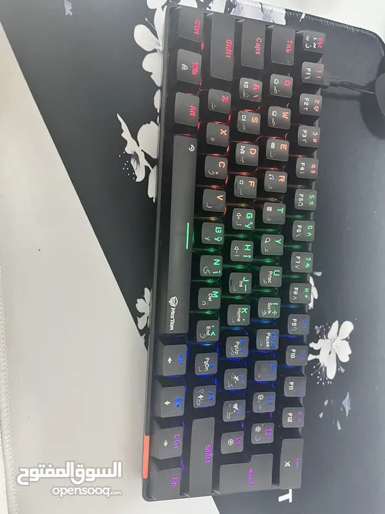 Mechanical Keyboard blue switch 60% like new for sale (Meetion  كيبورد ميكانيكي سويتش ازرقmk005)