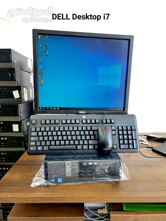 كمبيوتر ديل i7 مع كامل الملحقات، سرعة تشغيل خارقة