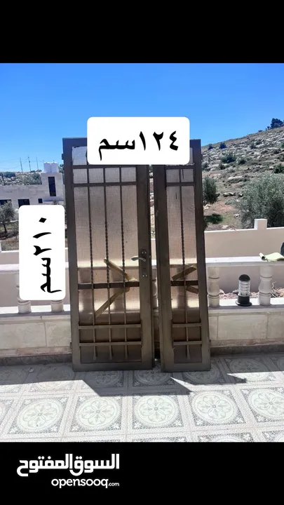 ابواب حديد بزجاج مسلكن