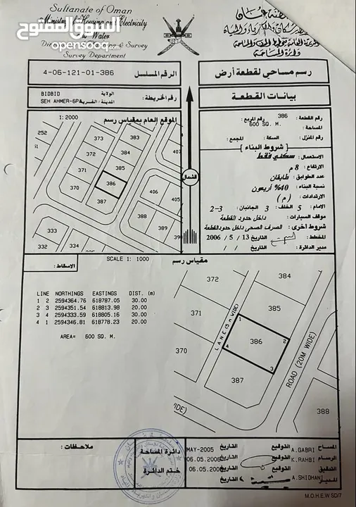 أرض سكنية في سيح الأحمر مربع 6