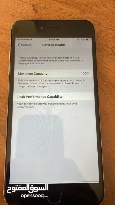 ايفون 6plus بحالة فوق الممتازة