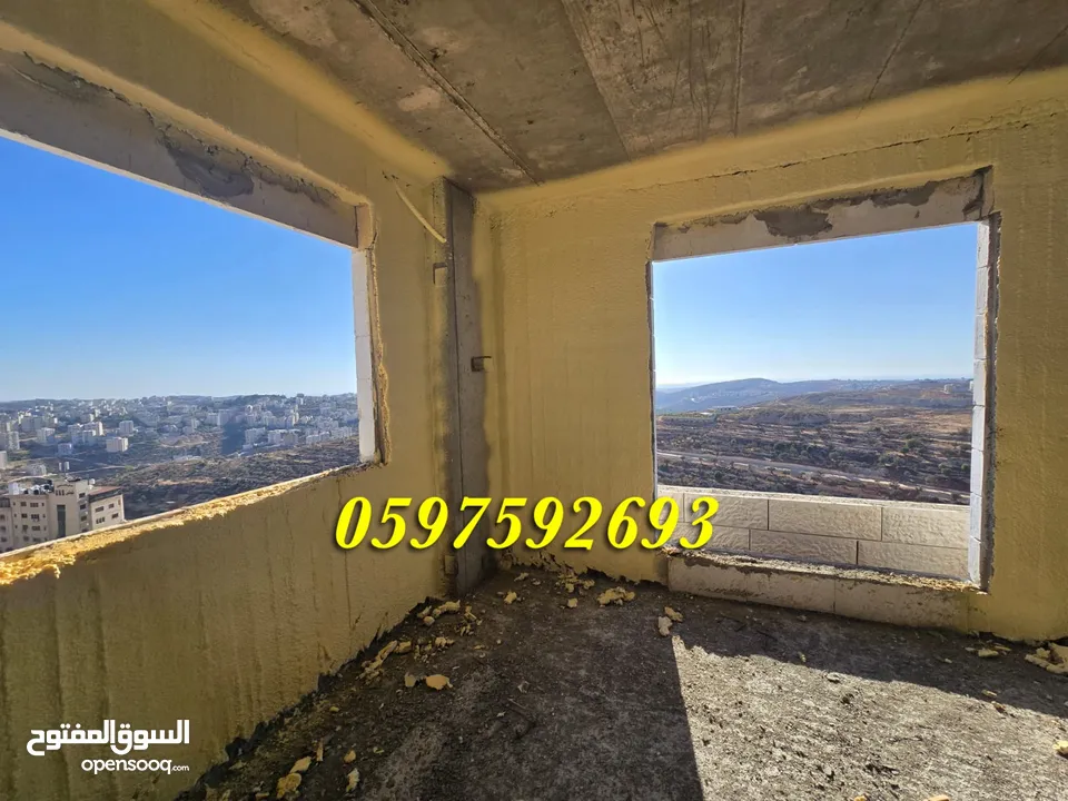 شقة فاخرة للبيع 195م+ بلكونة كبيرة لا يمكن التسكير عليها للبيع رام الله المصايف قرب المالية بالعالي