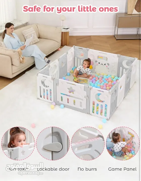 Baby Playpen,Dripex Foldable منطقة امنه للأطفال