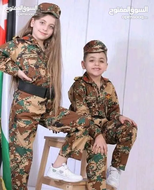 ملابس دشداش و عقال و غبايه و ثوب تراثي بنات اطفال   لباس جيش درك امن عام عسكري الجيش الاردني