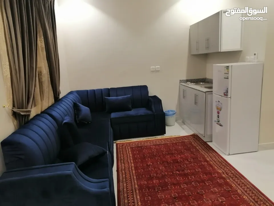 للايجار الشهري شقة مفروشة غرفة وصاله في حي الخليج الرياض