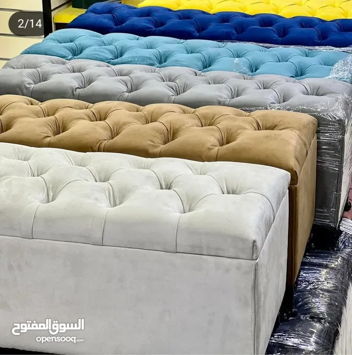 بفات الترند صندوق فتح وتسكير لإستخدامات عديدة الجلوس والديكور والتخزين بالحجمين كبير وصغير