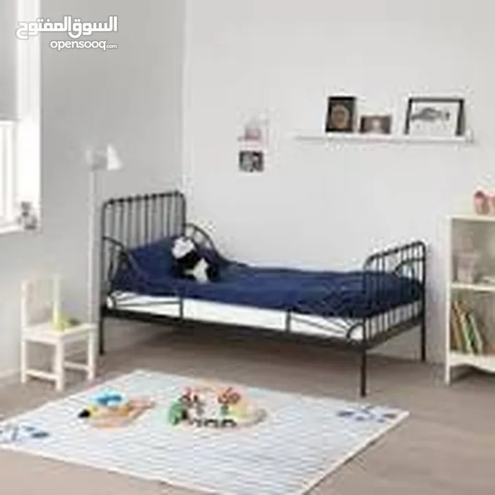 سرير اطفال ايكيا اصلي. قابل للتمديد لطفل من عمر 4 الى 12 سنة استعمال خفيف  جدا وبحالة ممتازة - Opensooq