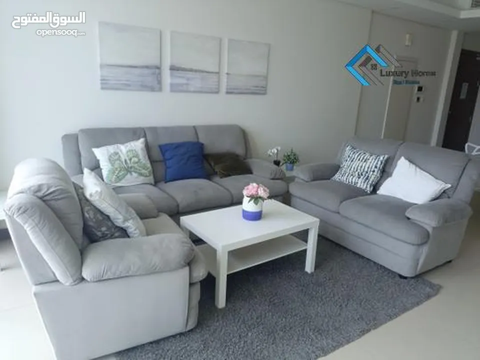 Spacious  Furnished Apartment with Balcony, Gym, Pool, and Modern Amenities for Comfortable Living..