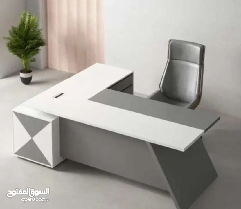 مكتب اداري مميز 140*70 تفصيل خشب لامينت مستورد مكفول بسعر المصنع موديلات مميزه