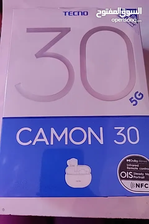 TCNO CAMON 30 5G 512GB  جديد بالكرتونة مع سماعات وكفالة سنة