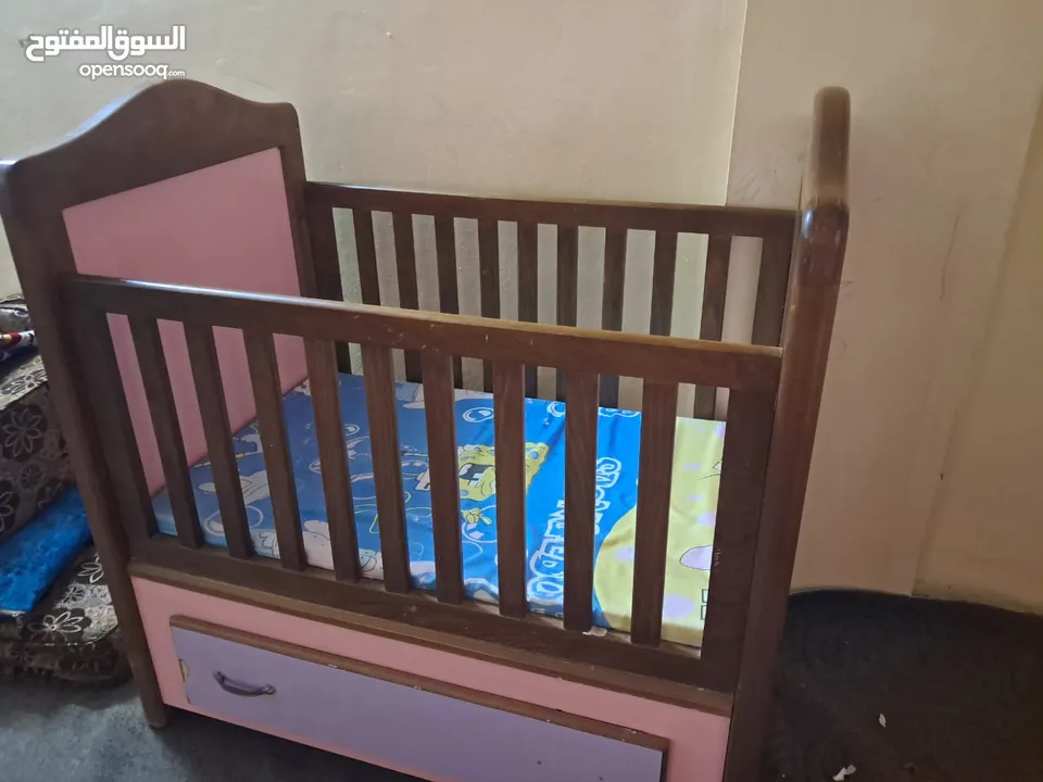 تخت اطفال تفصيل خشب زان