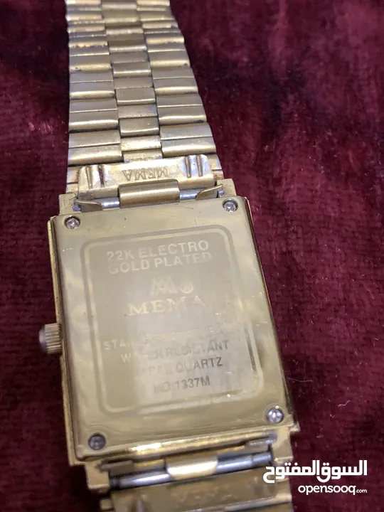 Mema watch 22k electroplated gold