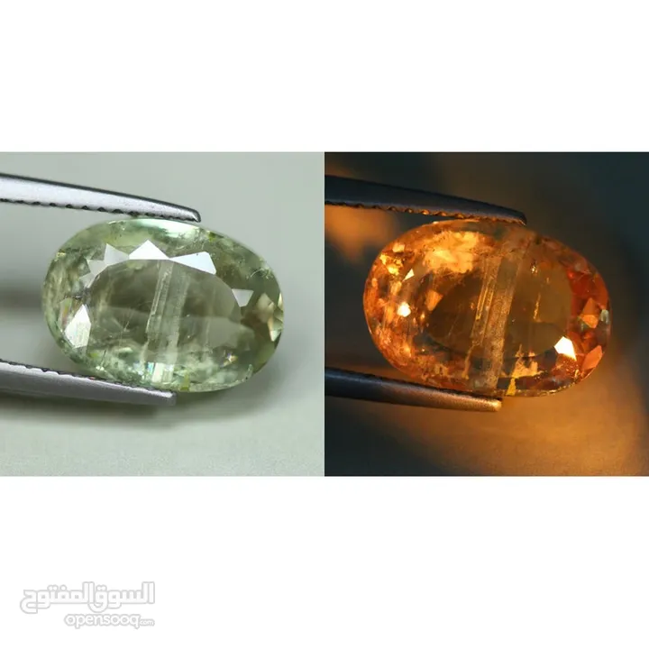 حجر زولتانايت سلطانايت تركي طبيعي غير معالج مع شهادة المختبر natural zultanite stone