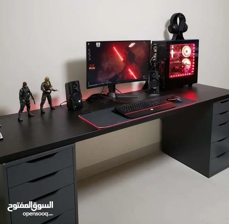 طاولة مكتب مميزة للألعاب والكمبيوتر تتوفر بعدة الوان وقياسات حسب الطلب اطلبها الأن بسعر مميز
