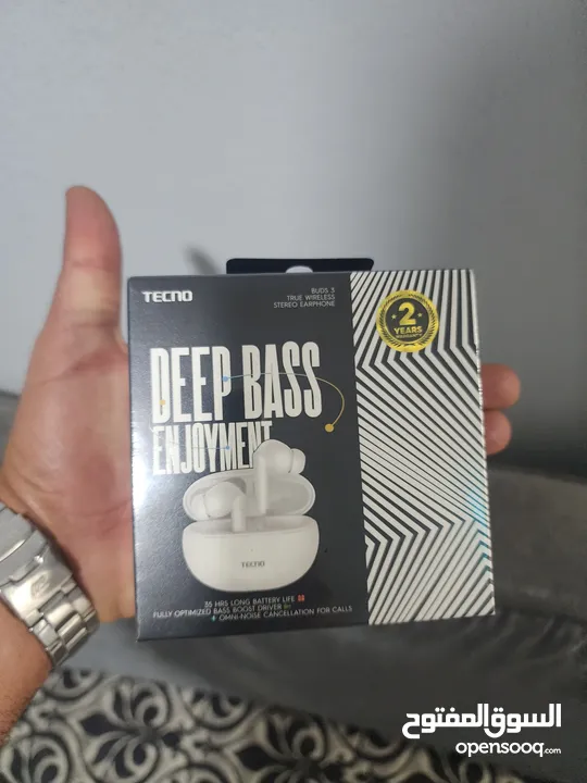 سماعات تكنو deep bass enjoyment buds 3