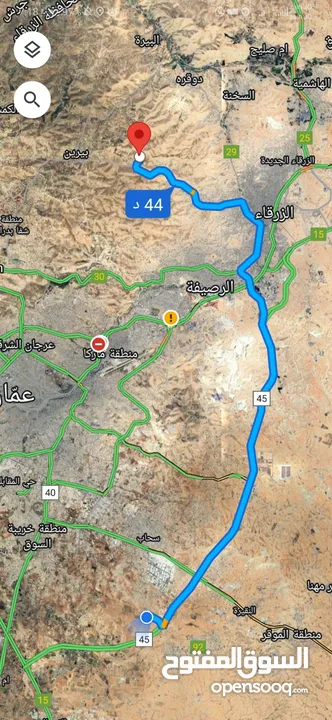 للبيع قطعة أرض 500 م في مزرعه الرحيل الزرقاء