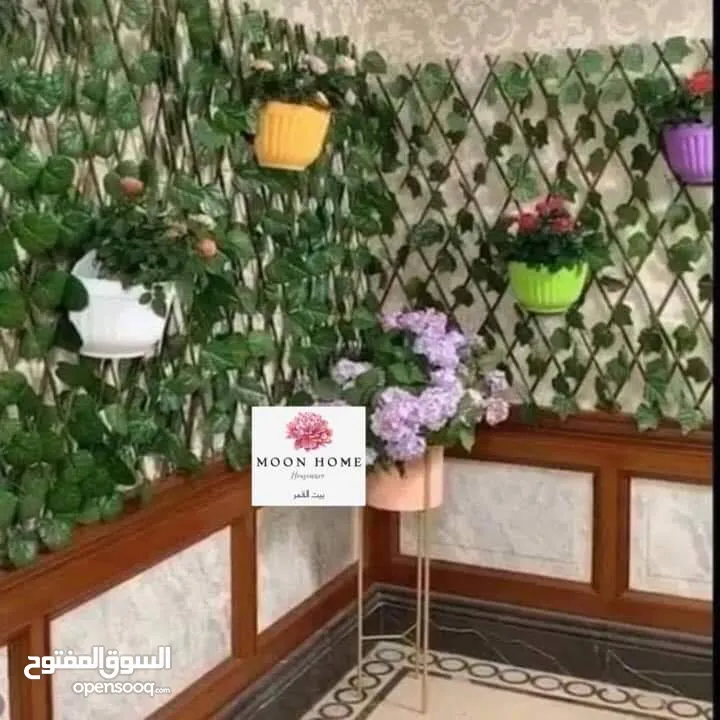 رول اخضر كثيف3 متر او قاطع خشبي  مع ورق شجر