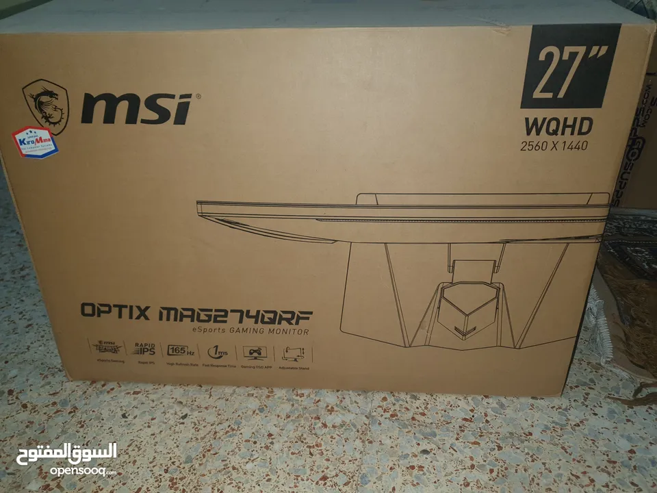 2k 165Hz Msi Optix Mag274qrf Monitor