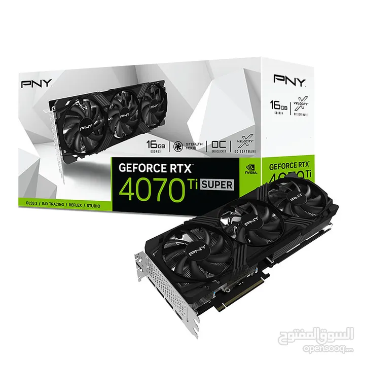 PNY GeForce RTX 4070 Ti SUPER 16GB VERTO OC 16 Go GDDR6 متوفر كروت شاشة 4070 تي اي سوبر جديد