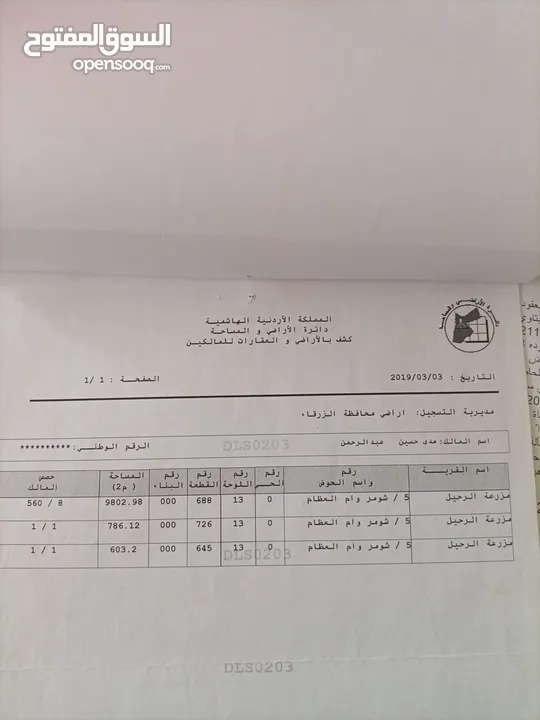 3 قطع اراضي للبيع بيرين /شومر أم العظام/ مزرعه الرحيل/جدول الأحياء