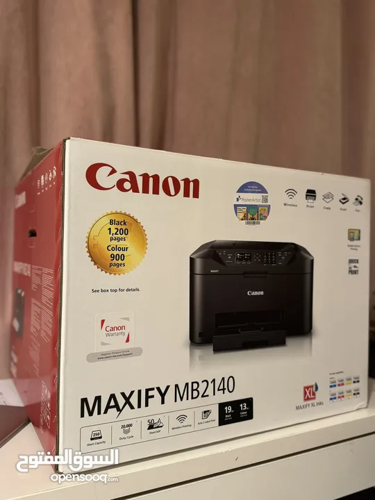 طابعة كانون ( استخدام اسبوعين فقط )  CANON MAXIFY MB2140 , MFP , PRINT , COPY , SCAN , WIFI