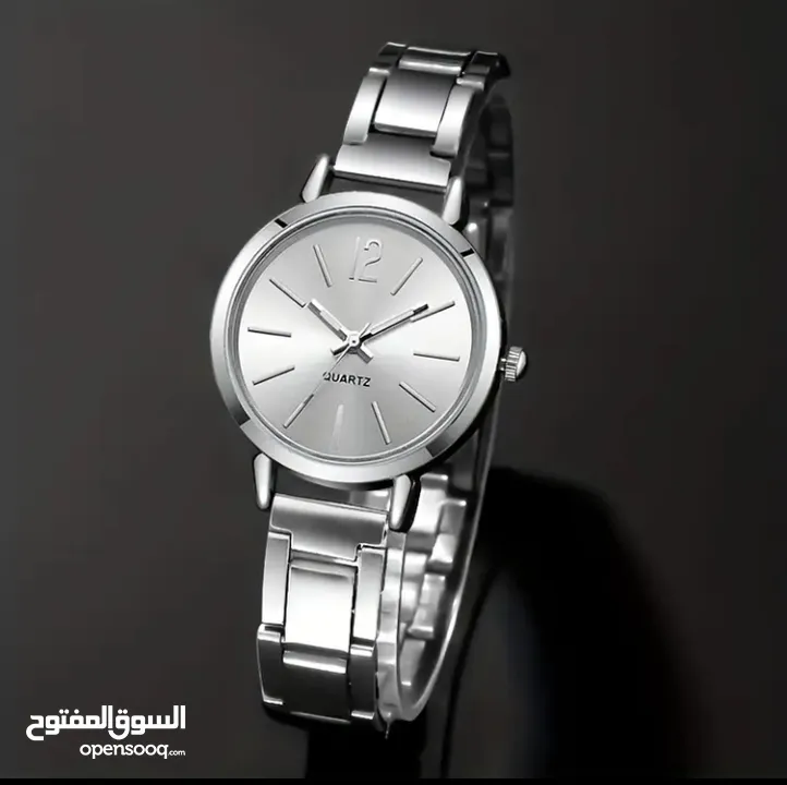 طقم اكوارتز نسائي ساعه وخاتم وسلسال واساور