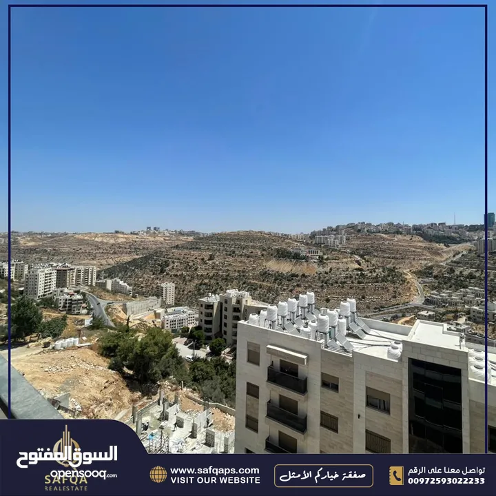شقة مميزة جدا واسعة وشرحة وجديدة بإطلالة خلابة مفتوحة لا يمكن التسكير عليها أبدا للبيع في الطير