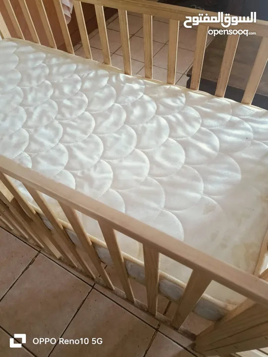 fully wooden baby bed