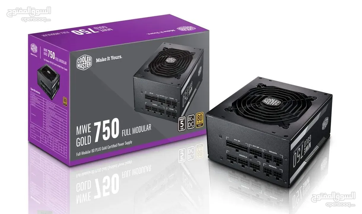 باور سبلاي كولر ماستر لأجهزة الجيمنج 750 واط حقيقي COOLERMASTER 750W 80+ GOLD V2 GAMING POWER SUPPLY