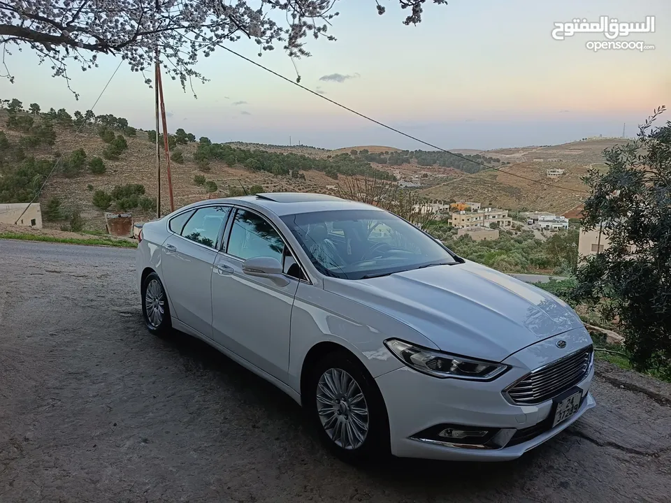 فورد فيوجن تيتانيوم 2018 Ford Fusion Titanium white  اعلى مواصفات نظيفه جدا استخدام شخصي ماشيه 96000