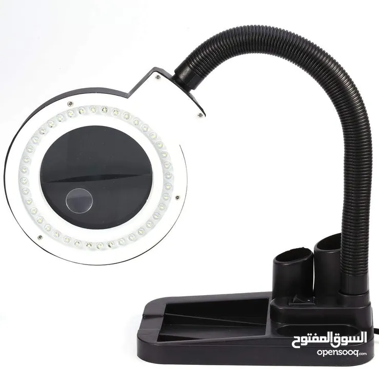 تيبل لامب اضاءة مع عدسة مكبرة 5X 10X Magnifying Glass Table lamp, 40 LED Stand Magnifier & Desk Lamp