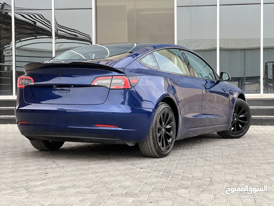 Tesla model 3 2023 فل كامل  تيسلا موديل 3 فحص كامل بسعر مغرري  لون كحلي جنط كبير اصليي  ايرباق اصلي