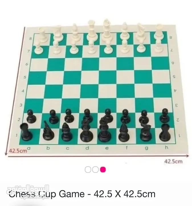 Portable Tournament Chess Mat & Pieces