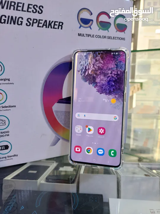 مستعمل Samsung S 20 plas 5G رام اساسي 12 جيجا 128 امريكي هدية كفر وشاحن وتوصيل