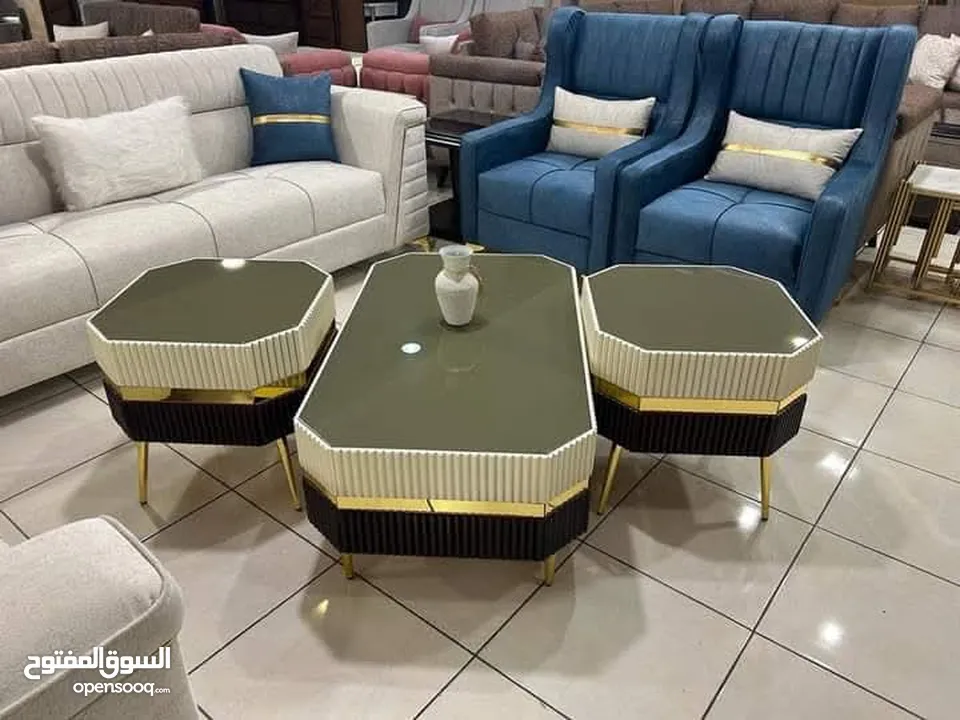 طرابيزات وسط طاولة وسط اكبر تشكيله يوجد توصيل طاولات معيشة