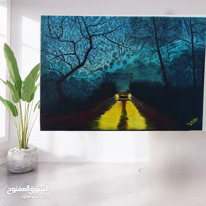 لوحات اكريليك مرسومة يدويا