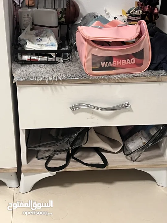 Dressing table with storage and two side tables