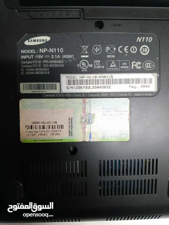 لابتوب سامسونج ميني N110  جهاز صغير وخفيف سهل الاستخدام  منافذusb بحاله الوكاله