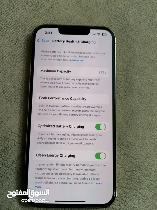 ايفون 13 برو بطاريه 87 (256)