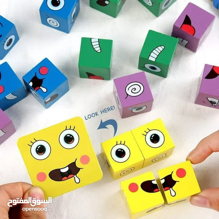لعبة ترتيب الوجه الصحيح   تعزز ذاكرة طفلك من خلال حفظ مواقع الأشكال والتركيز بين العين واليد والسرعة